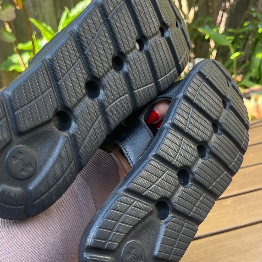 Under Armour Black Slide Sandals with Logo - Picture 5 of 6